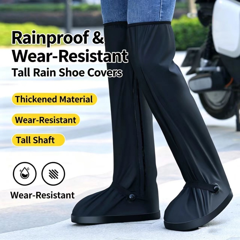 Cycling Shoe Covers - Over Knee High Tube Reusable Waterproof