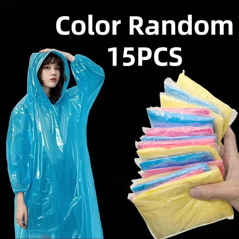 Cycling Gear Duffle - 15/30PCS Randomly Colored Disposable Transparent Rain