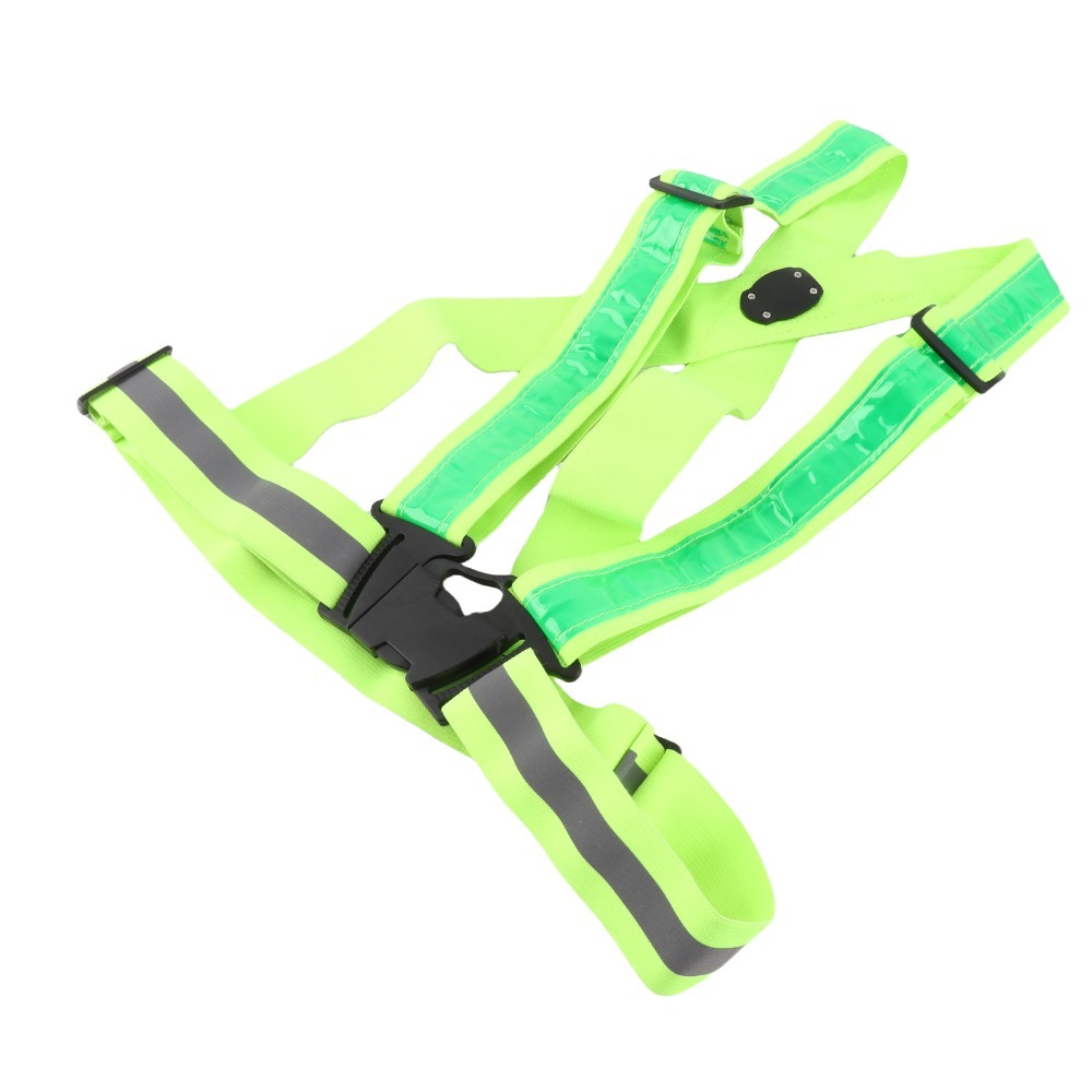 Reflective Cycling Vest - New Polyester LED Safety Vest Green