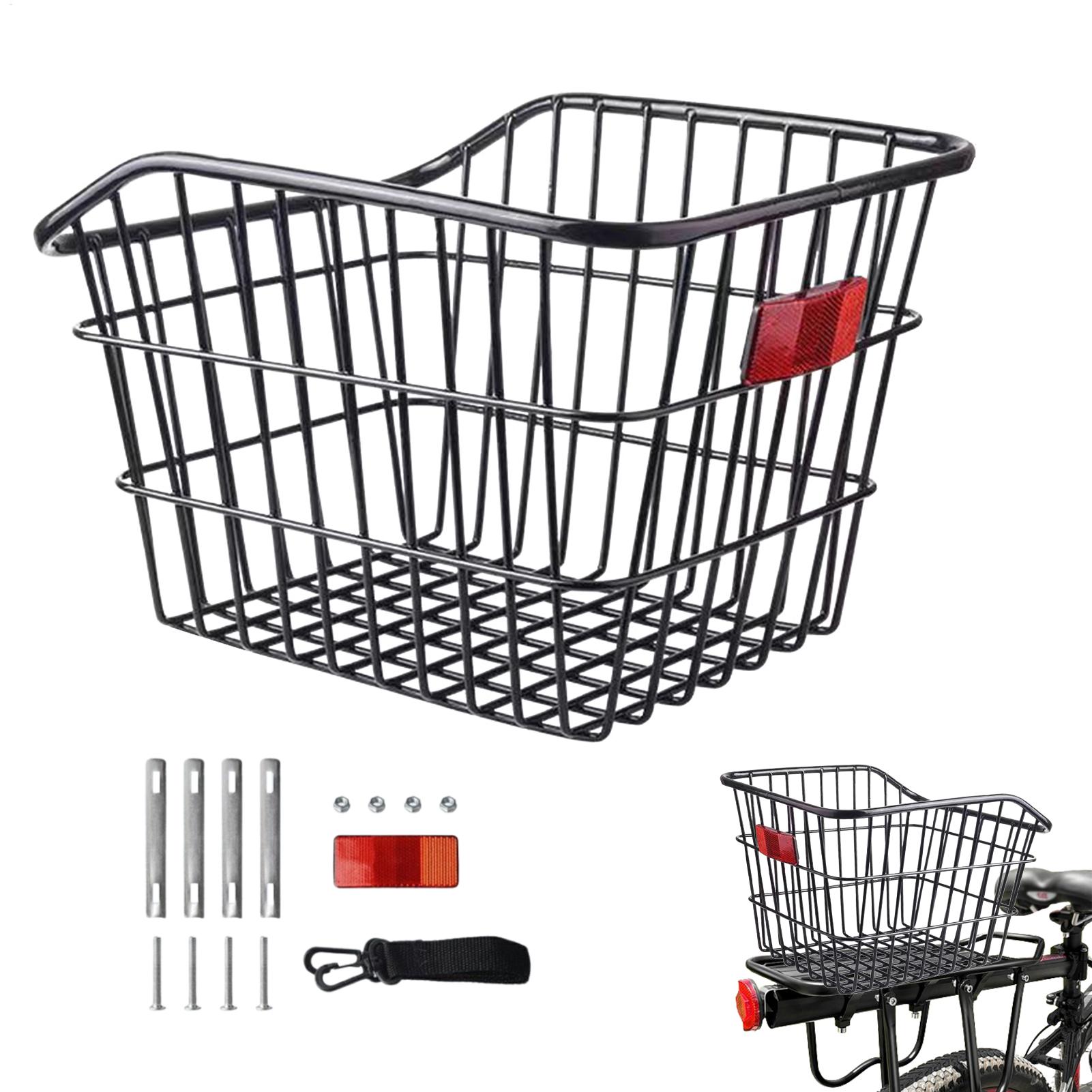 Cycling Gear Shelf - Mountain Bike Rear Basket Metal Large