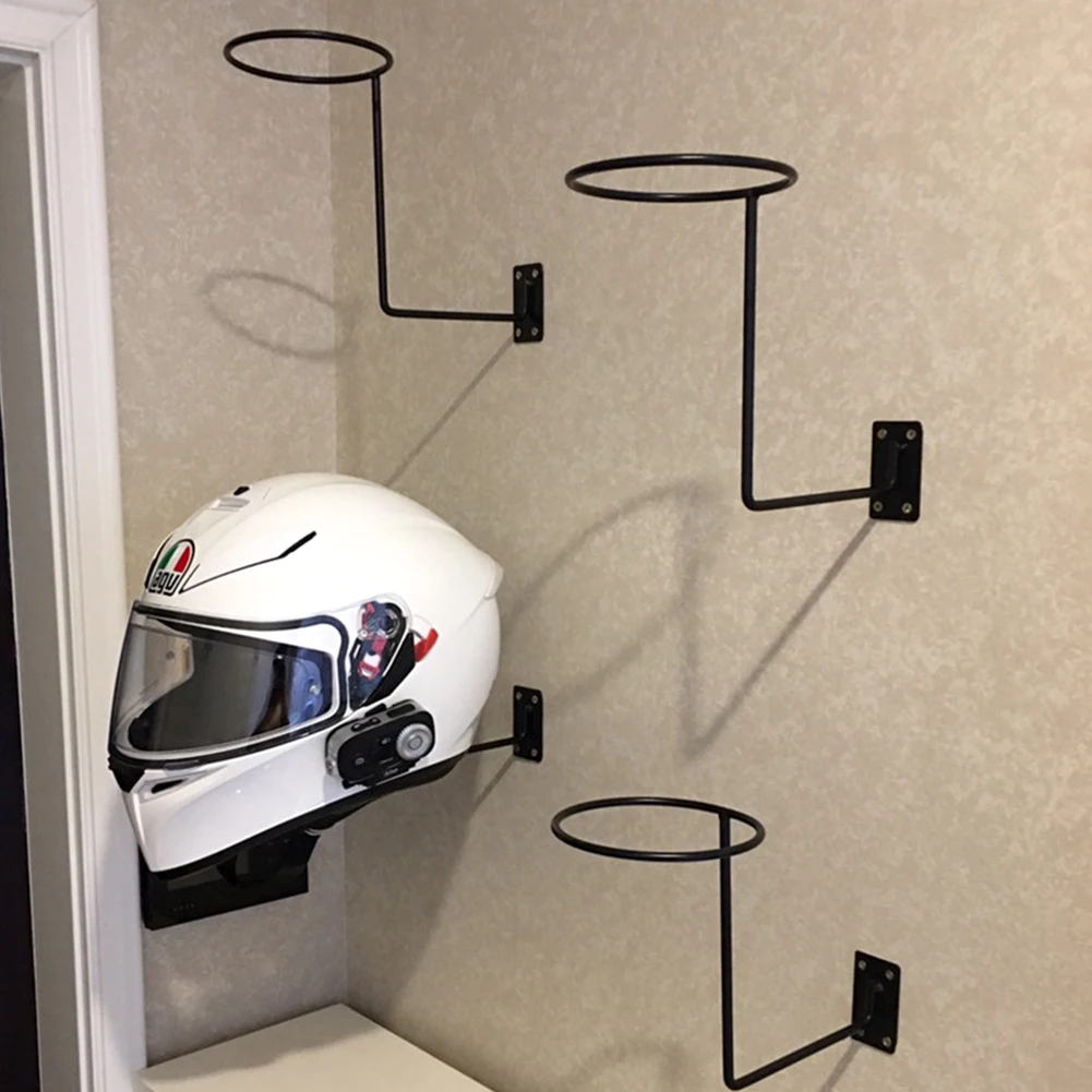 Cycling Gear Organizer Wall - Wall Mounted Steel Helmet Hook for