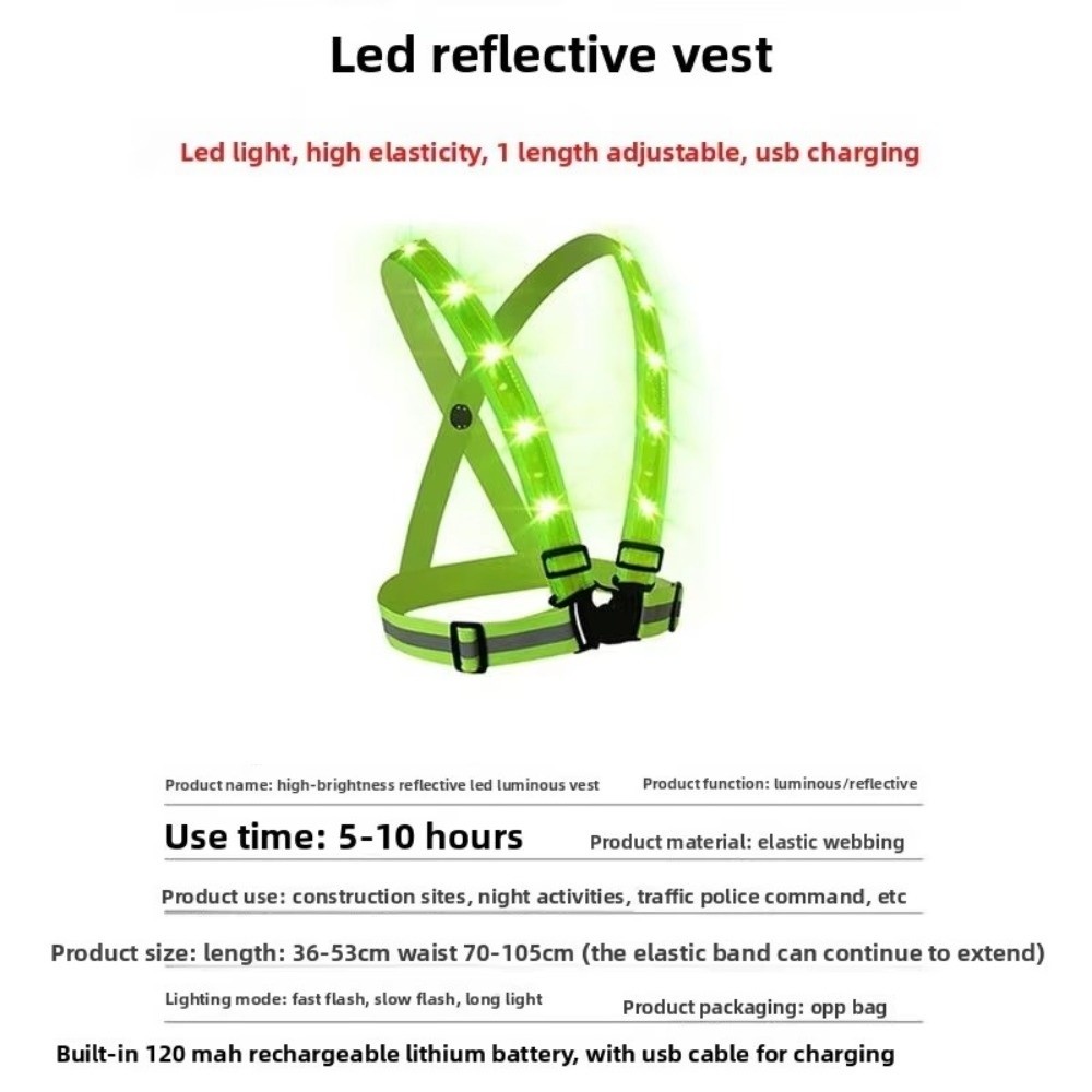 New Polyester LED Safety Vest  - Reflective Cycling Vest review and price