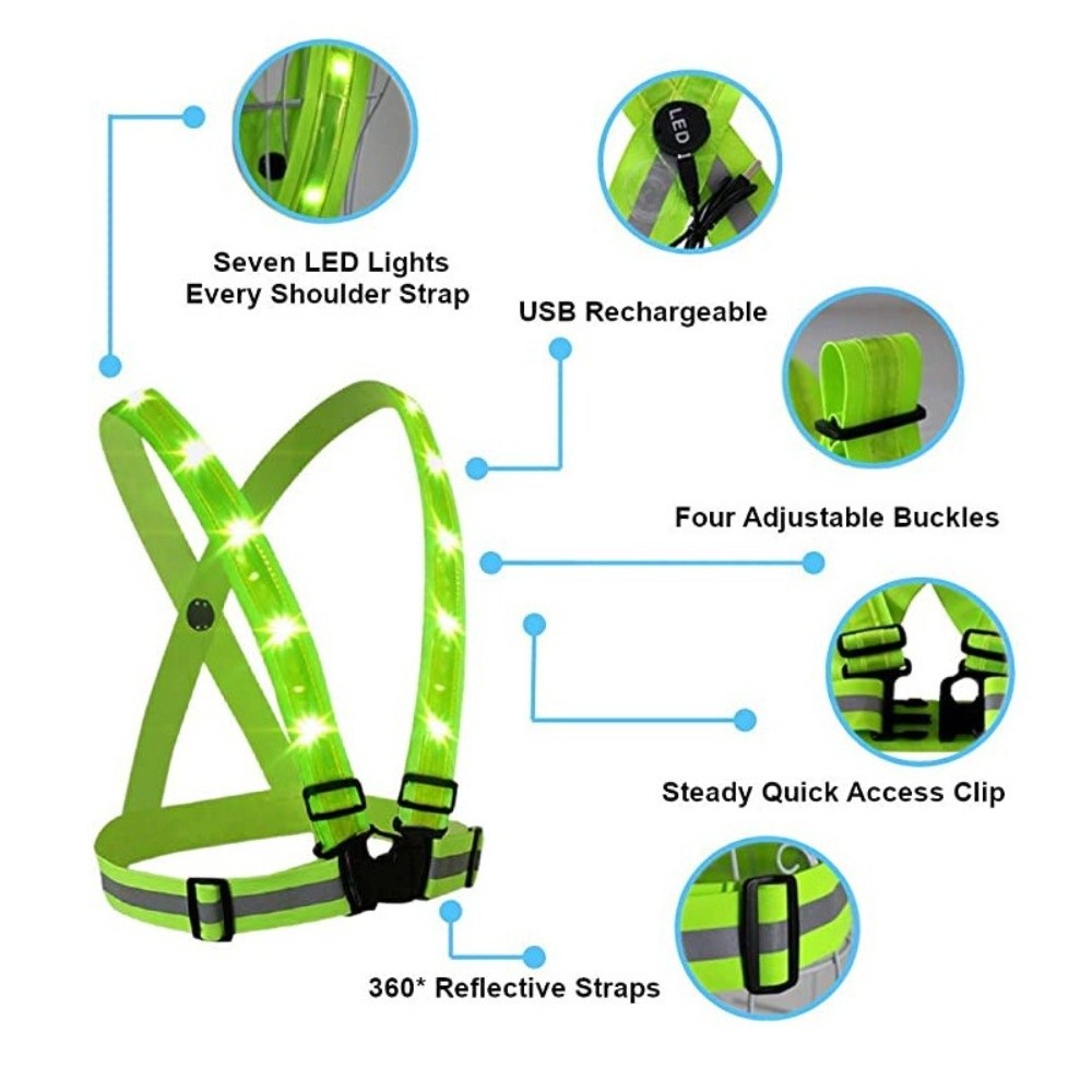 New Polyester LED Safety Vest  - Reflective Cycling Vest review and price