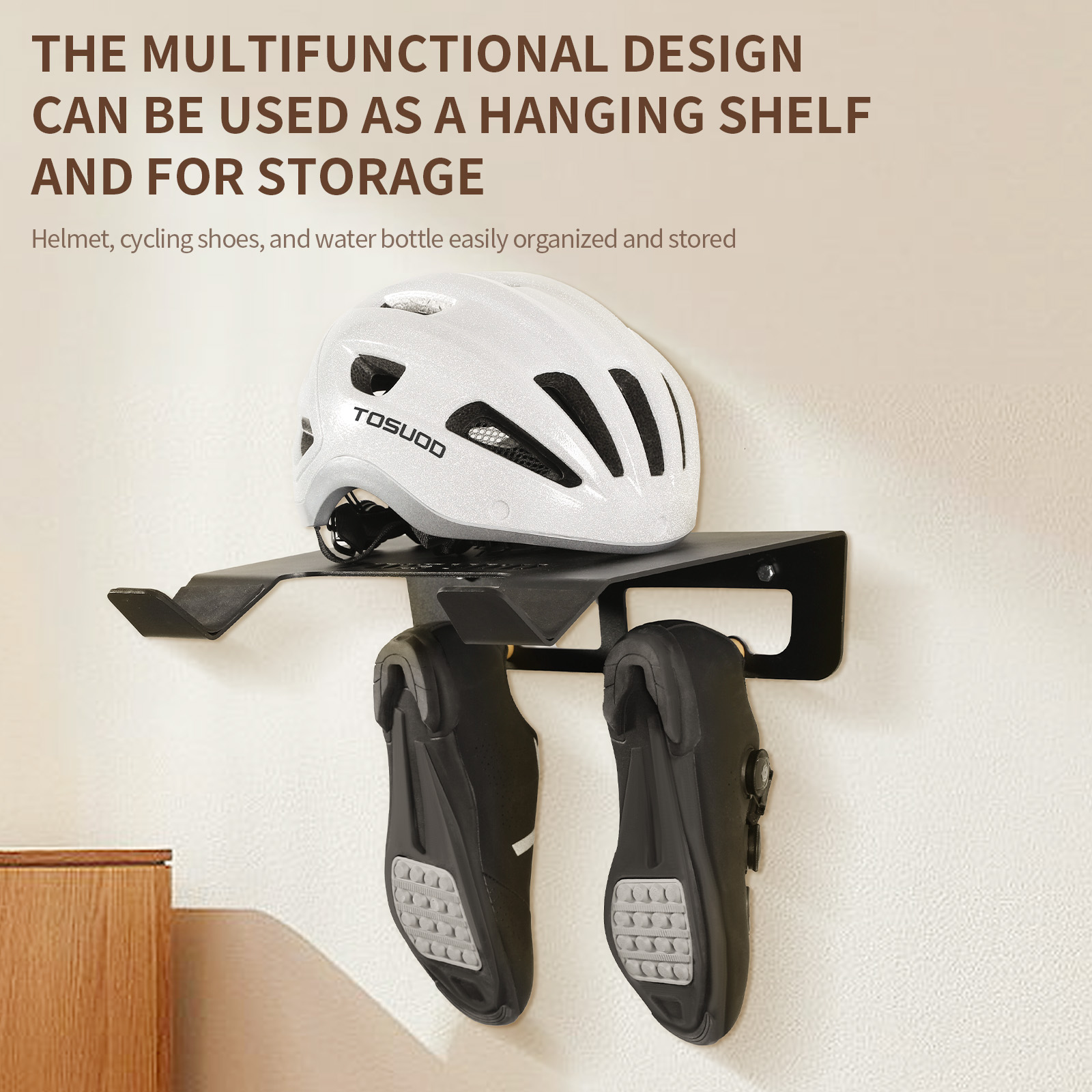 TOSUOD Bicycle Wall Mount Rack - Cycling Gear Organizer Wall review and price