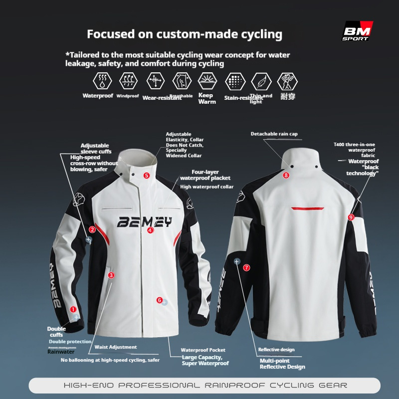 Motorcycle Raincoat for Men, T - Cycling Gear Man review and price