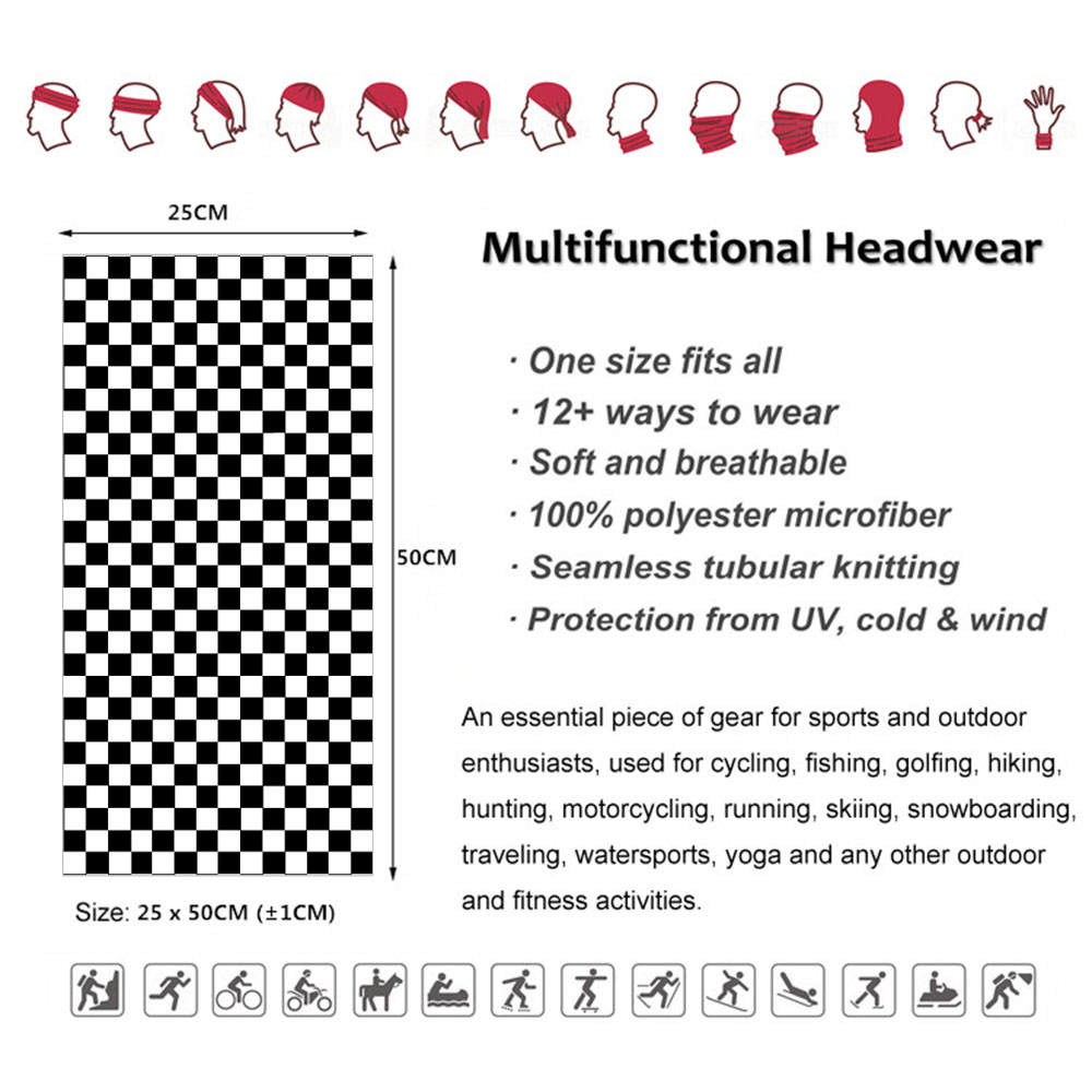 Checkered Ska Printed Headband - Cycling Gear Man review and price
